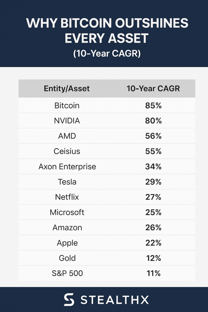 📊 10-Year CAGR Comparison